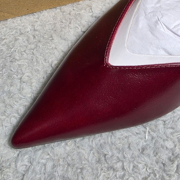Steve Madden Women Dark Red Pointed Toe Heeled Mules Heels Sexy Womens 10 NIB - Picture 3 of 6